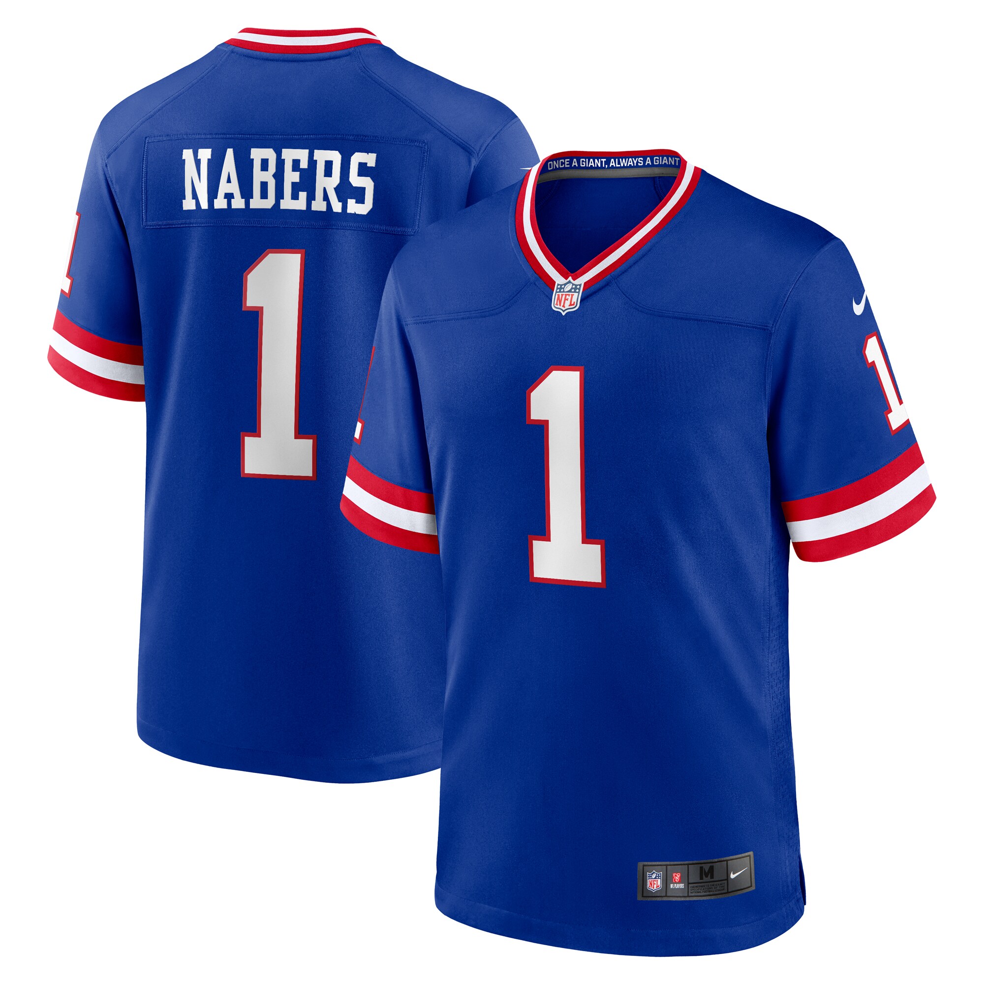 New York Giants mens nike malik nabers royal new york giants 2nd alternate game jersey | Giants Shop