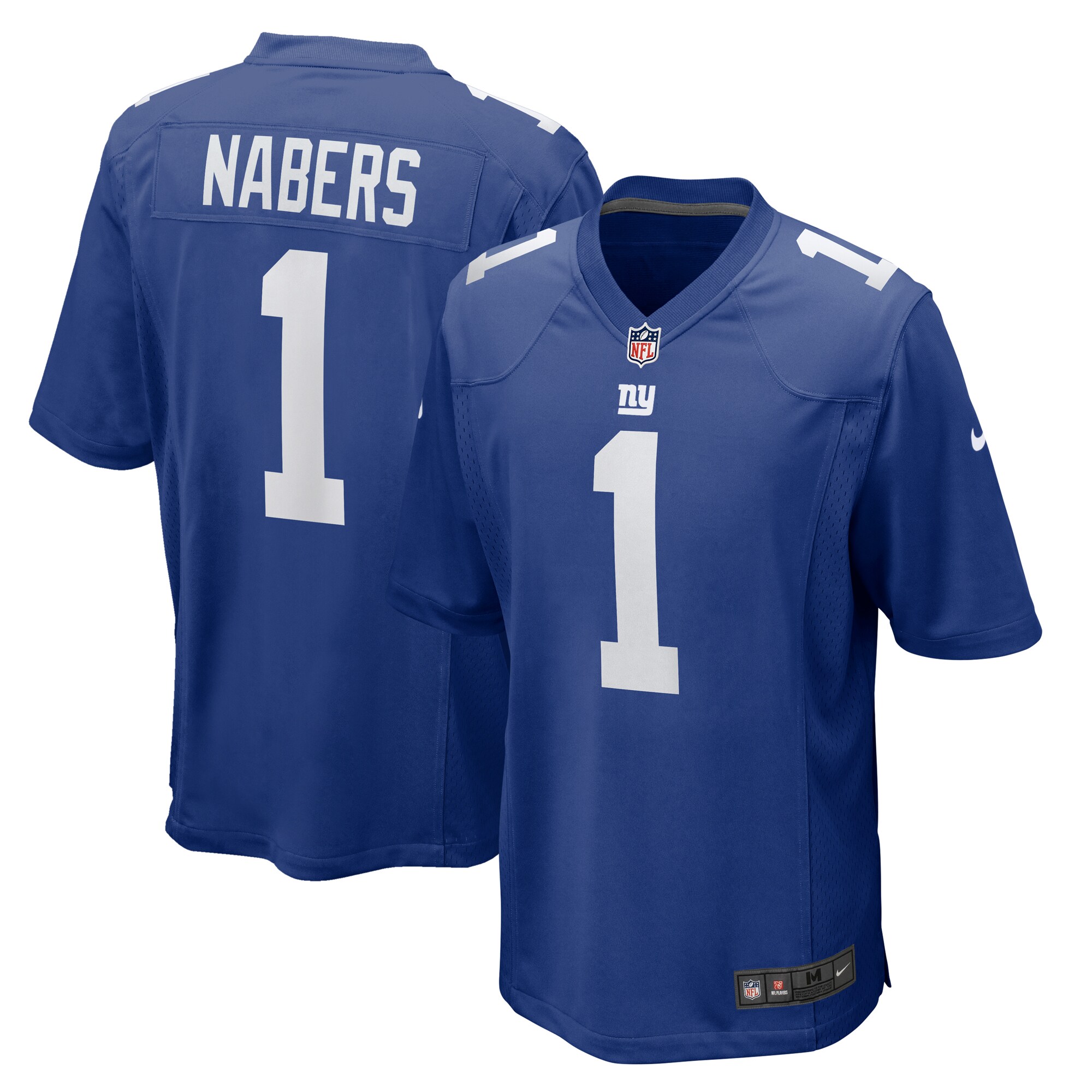 New York Giants mens nike malik nabers royal new york giants player game jersey | Giants Shop