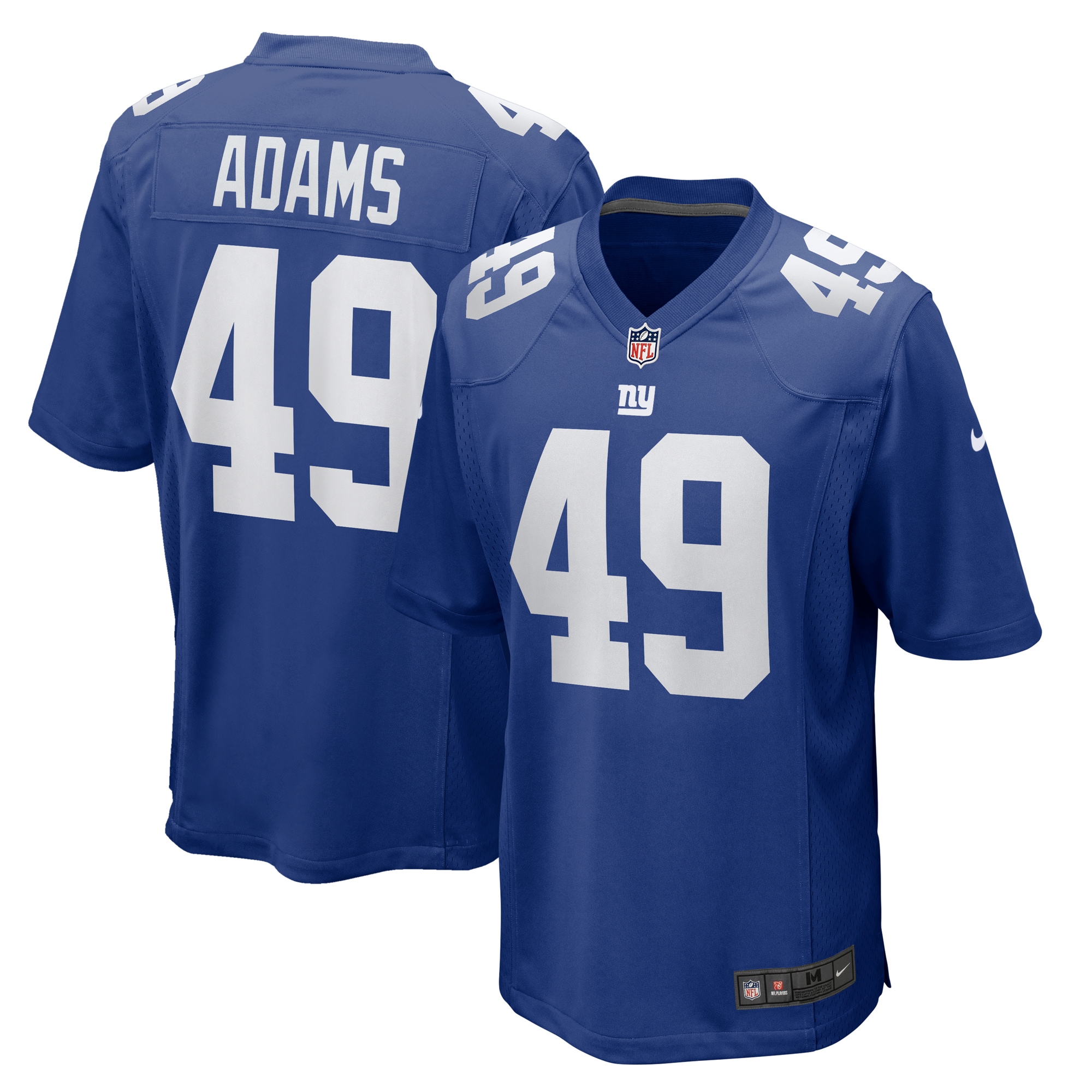 New York Giants mens nike matthew adams royal new york giants team game jersey | Giants Shop