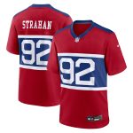 New York Giants mens nike michael strahan century red new york giants alternate retired player game jersey | Giants Shop