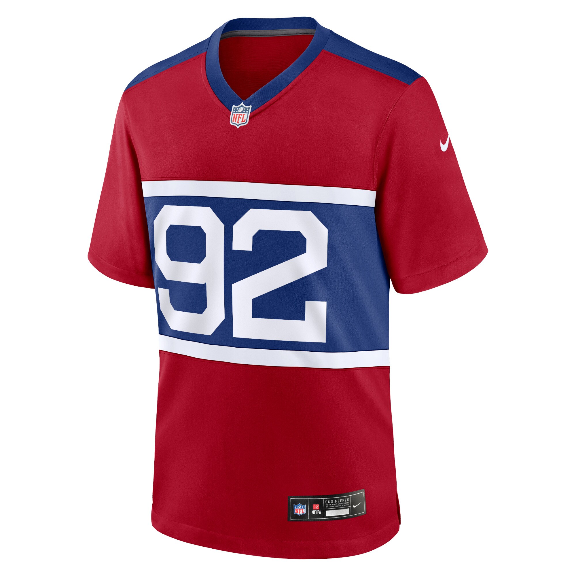 New York Giants mens nike michael strahan century red new york giants alternate retired player game jersey | Giants Shop
