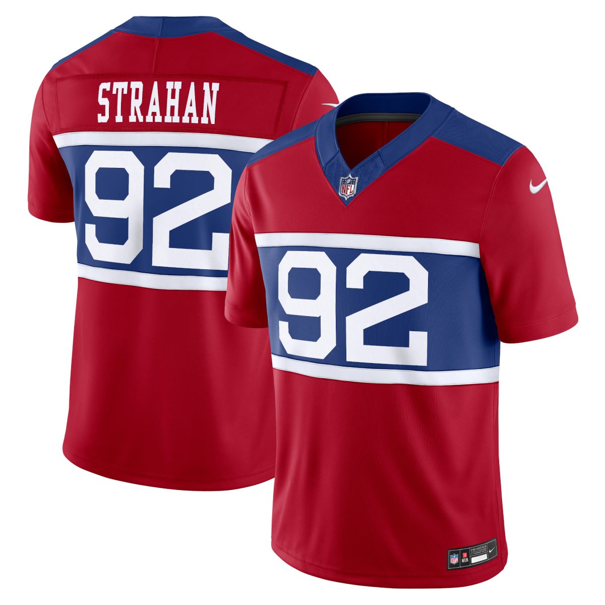 New York Giants mens nike michael strahan century red new york giants alternate vapor f.u.s.e. retired player limited jersey | Giants Shop
