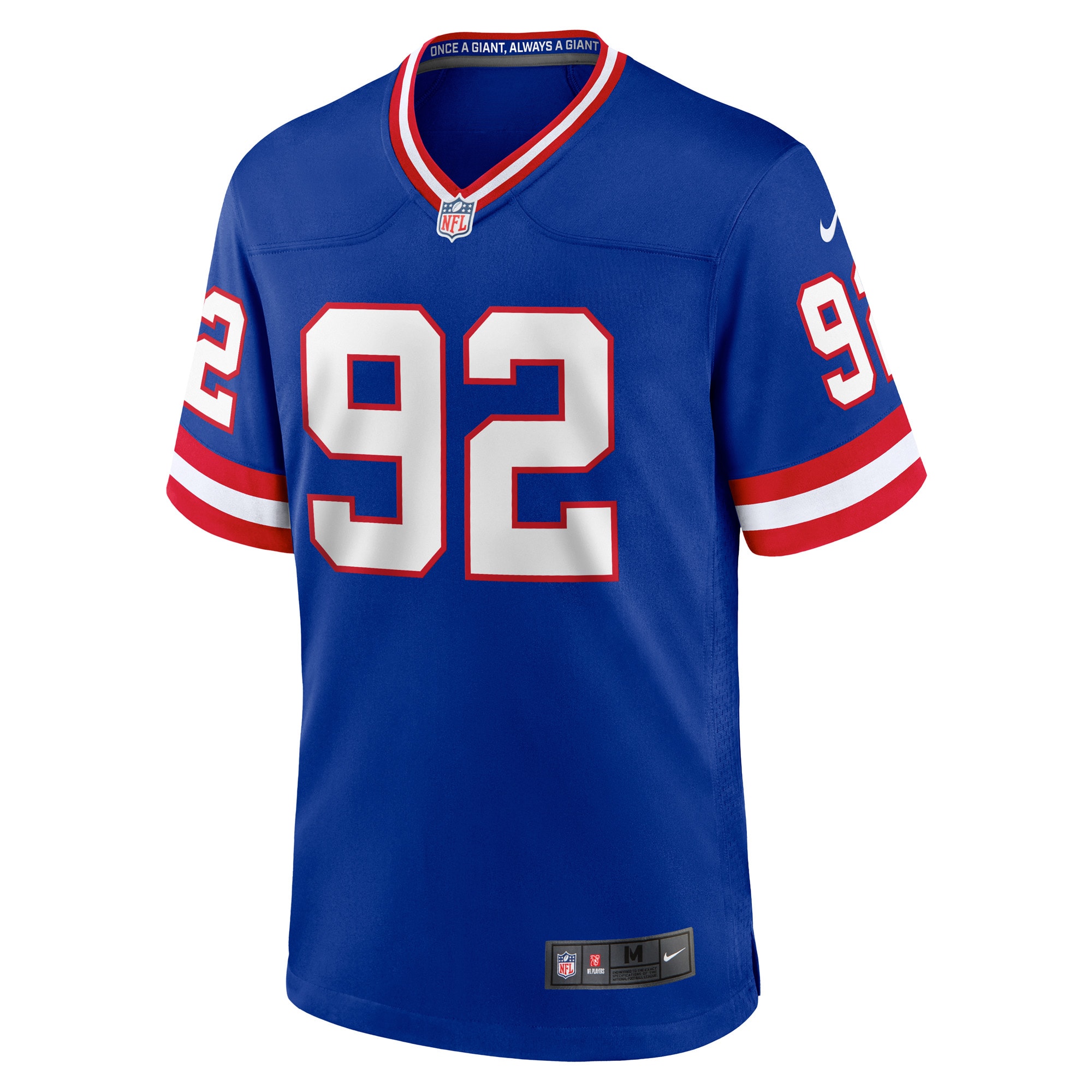 New York Giants mens nike michael strahan royal new york giants classic retired player game jersey | Giants Shop