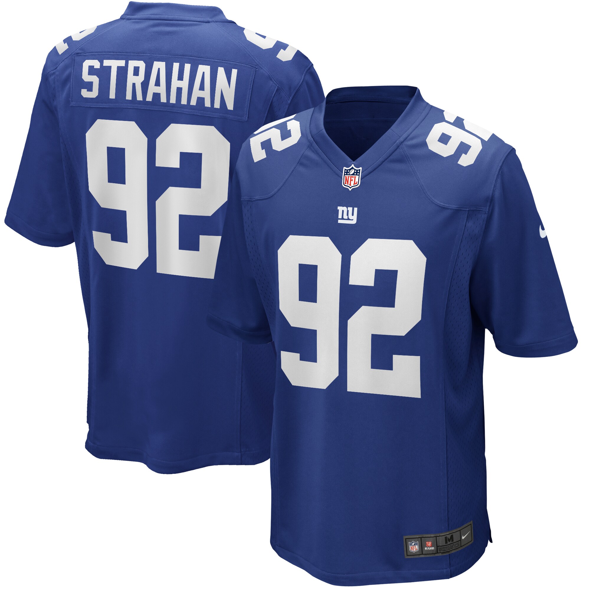 New York Giants mens nike michael strahan royal new york giants game retired player jersey | Giants Shop