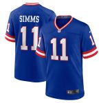 New York Giants mens nike phil simms royal new york giants classic retired player game jersey | Giants Shop