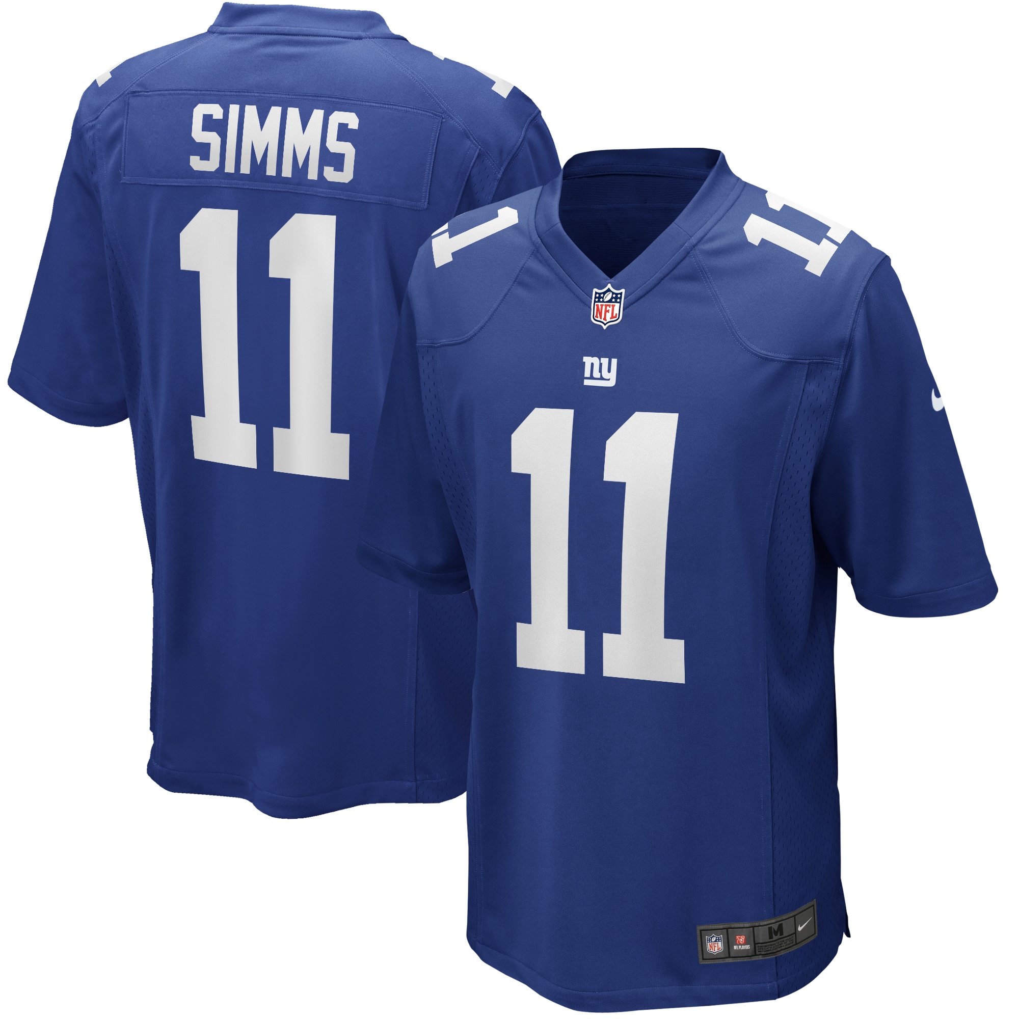 New York Giants mens nike phil simms royal new york giants game retired player jersey | Giants Shop