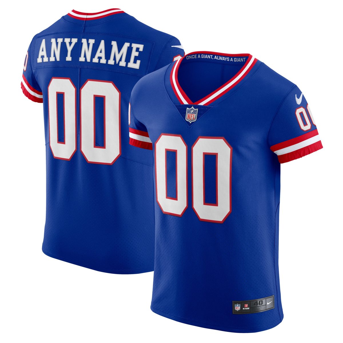 New York Giants mens nike royal new york giants classic vapor elite custom jersey | Giants Shop
