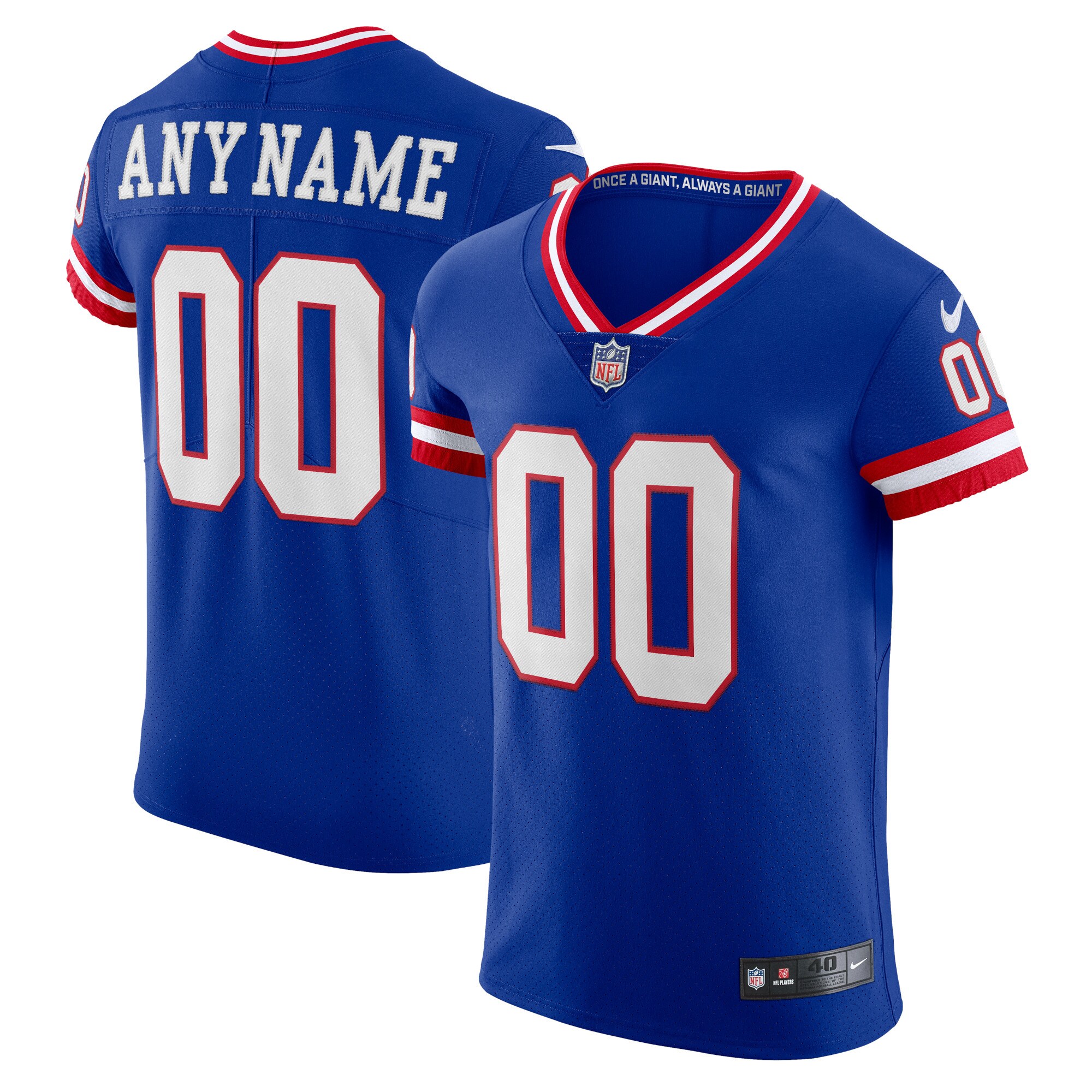 New York Giants mens nike royal new york giants classic vapor elite custom jersey 200023793 | Giants Shop