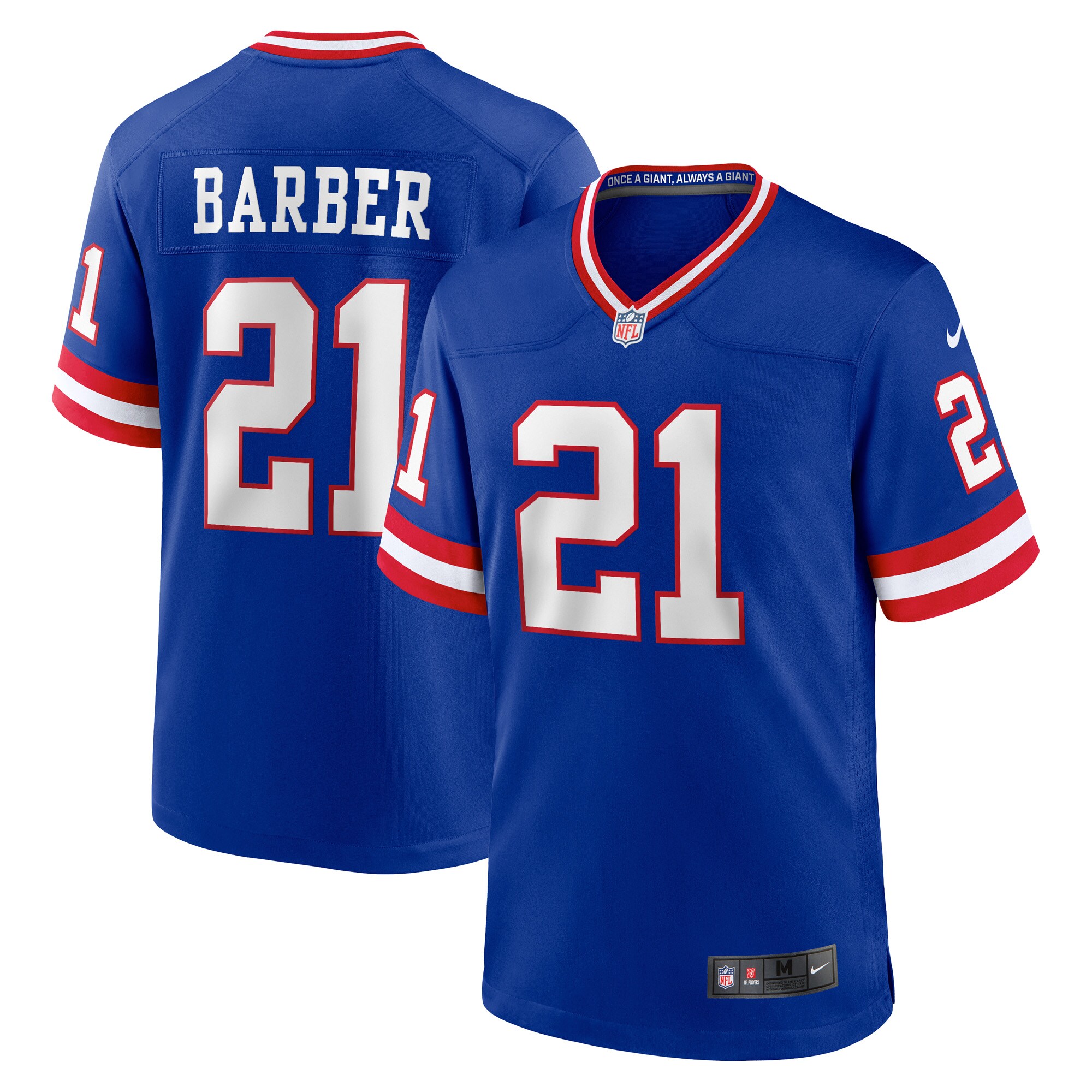 New York Giants mens nike tiki barber royal new york giants classic retired player game jersey | Giants Shop