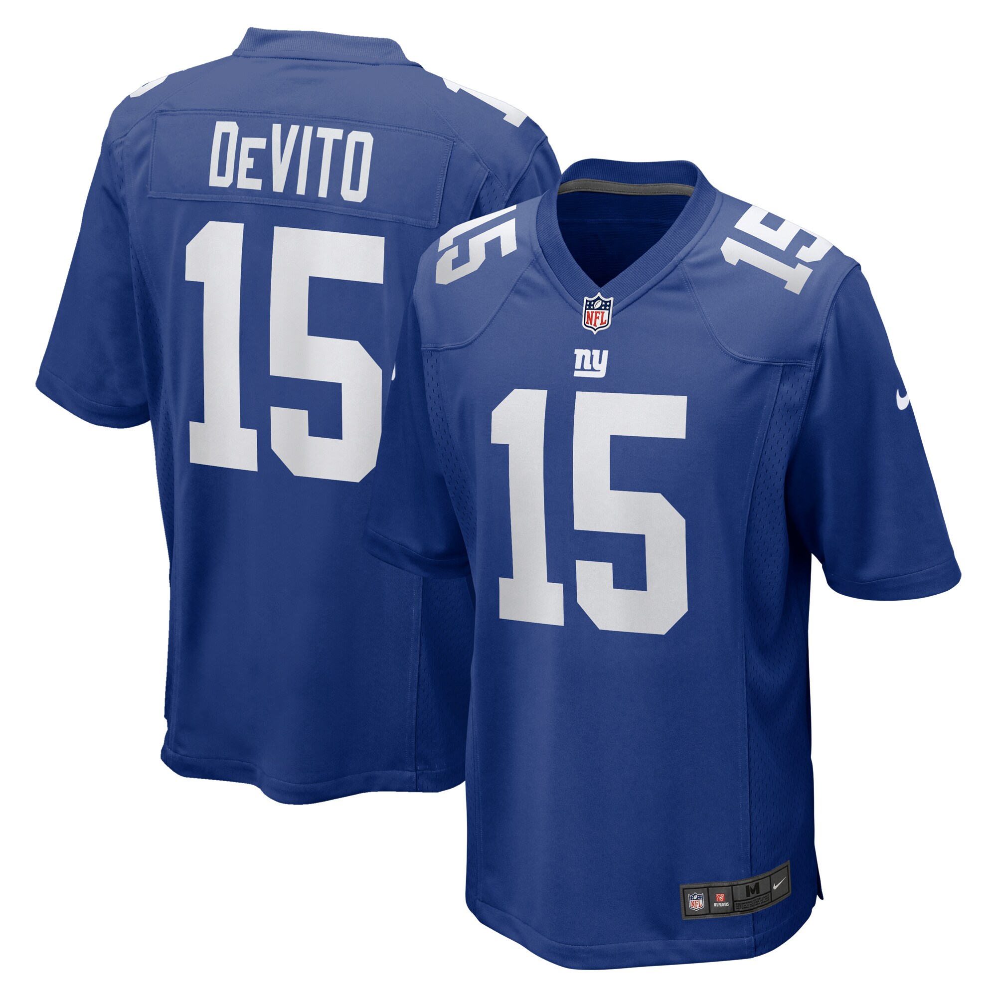 New York Giants mens nike tommy devito royal new york giants player game jersey | Giants Shop