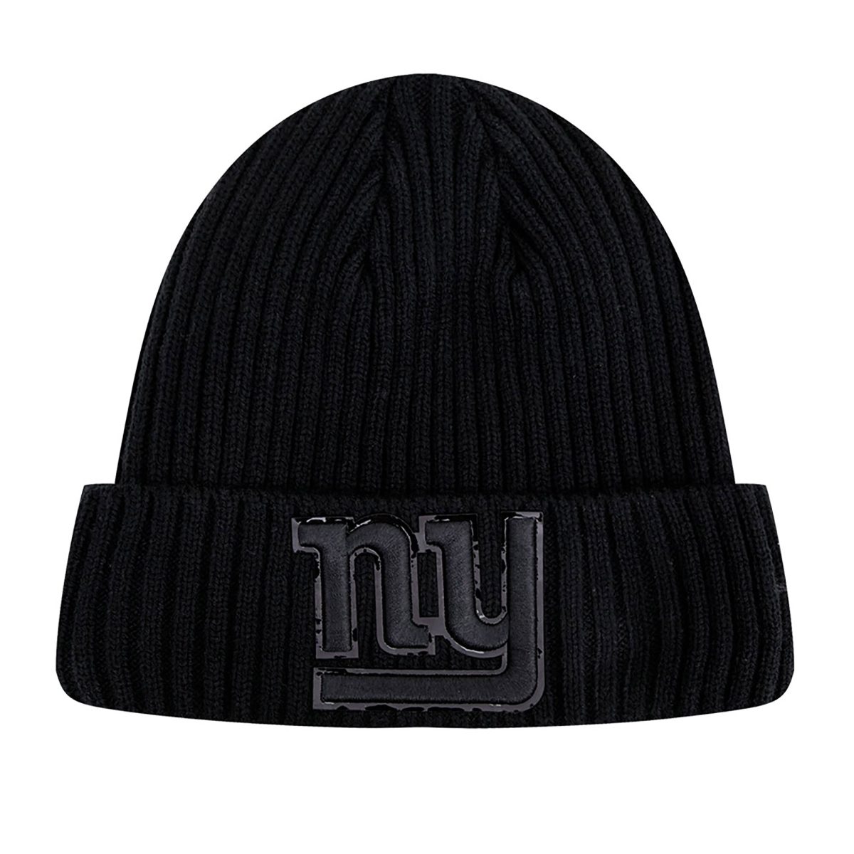 New York Giants mens pro standard new york giants triple black cuffed knit hat | Giants Shop