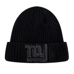 New York Giants mens pro standard new york giants triple black cuffed knit hat | Giants Shop