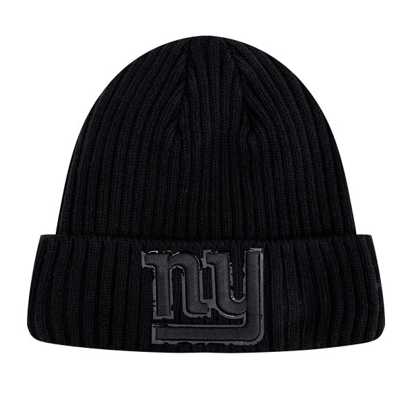 New York Giants mens pro standard new york giants triple black cuffed knit hat | Giants Shop