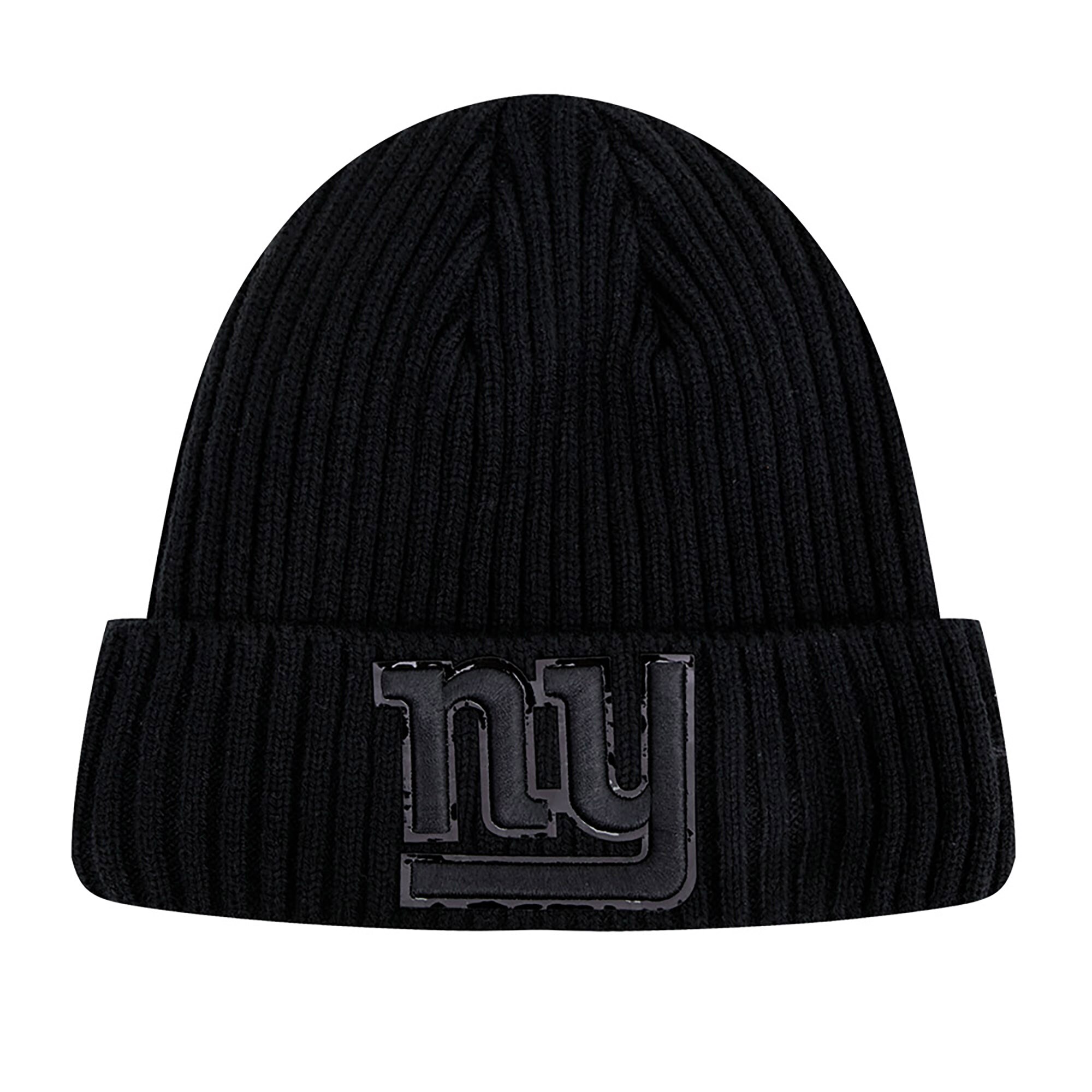 New York Giants mens pro standard new york giants triple black cuffed knit hat | Giants Shop