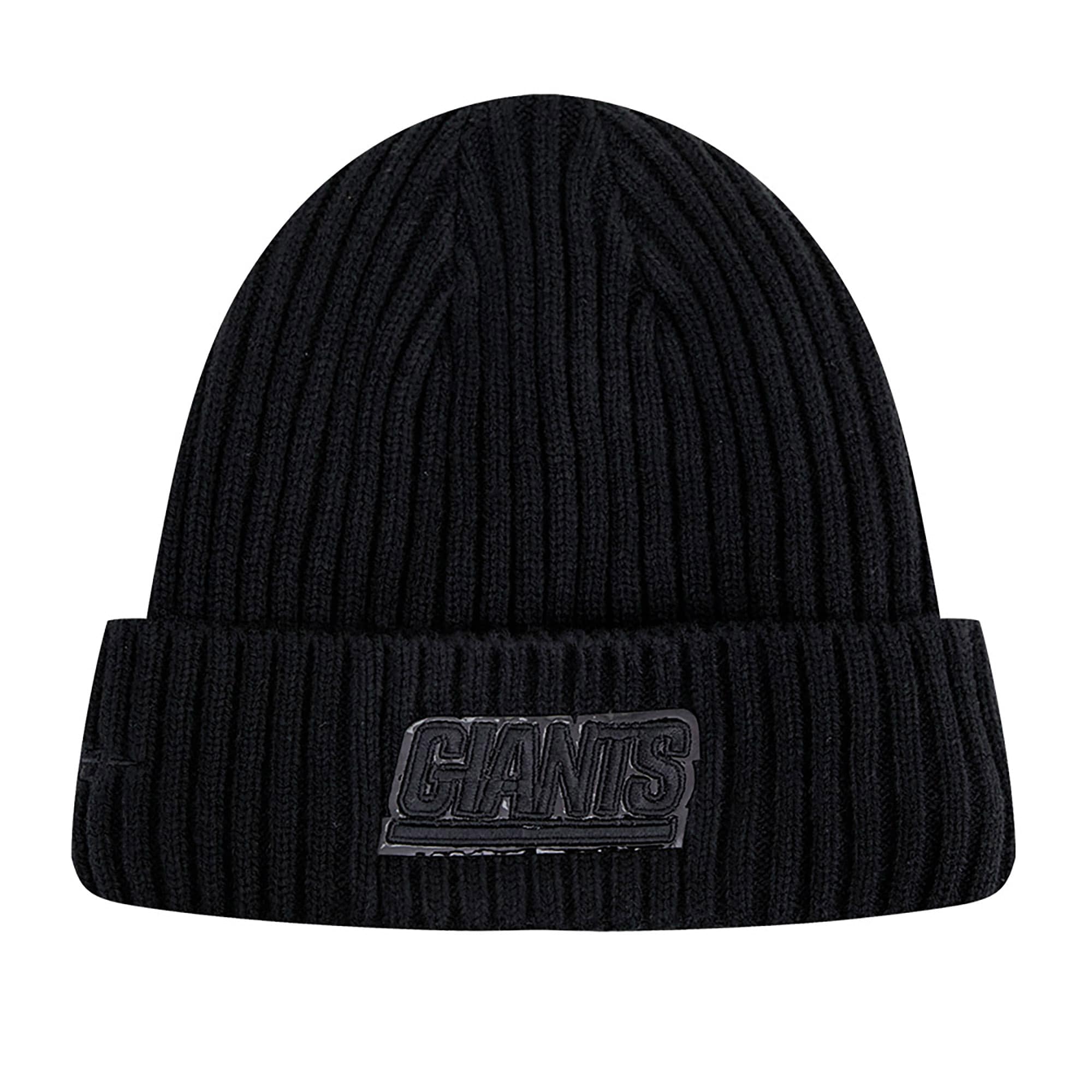 New York Giants mens pro standard new york giants triple black cuffed knit hat | Giants Shop