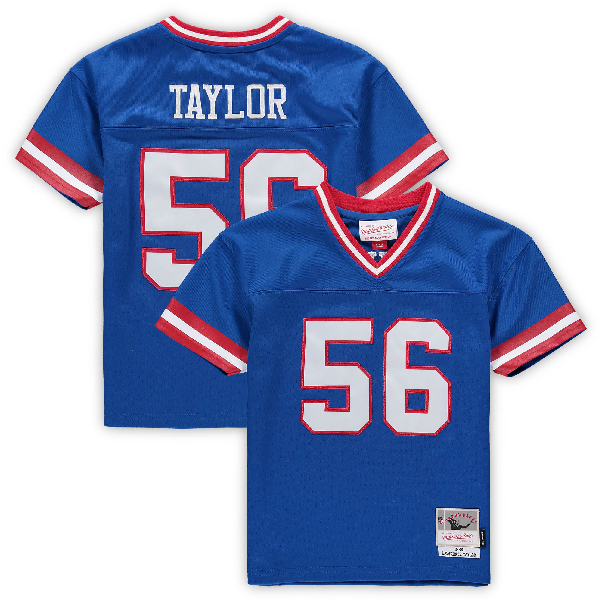 New York Giants preschool mitchell  ness lawrence taylor royal new york giants retired legacy jersey | Giants Shop