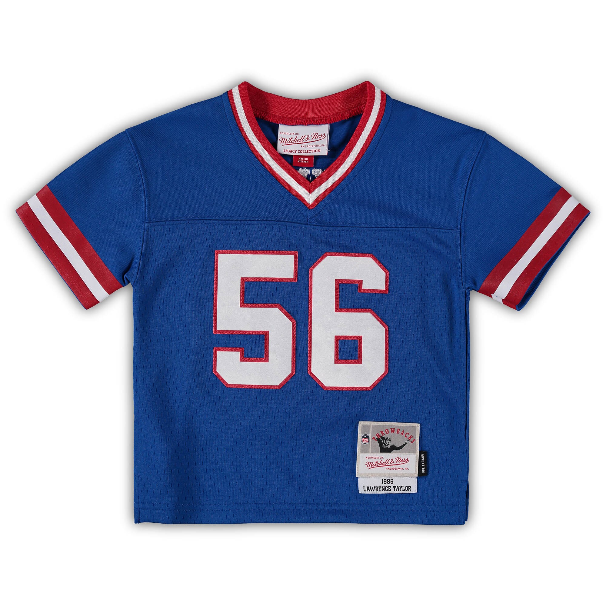 New York Giants toddler mitchell  ness lawrence taylor royal new york giants 1986 retired legacy jersey | Giants Shop