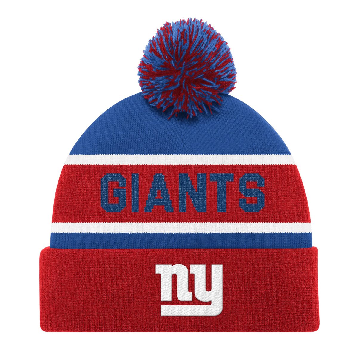 New York Giants unisex starter red new york giants cuffed knit hat with pom | Giants Shop