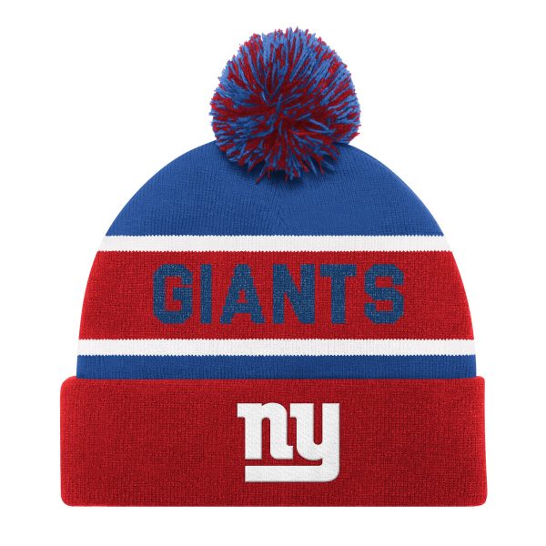 New York Giants unisex starter red new york giants cuffed knit hat with pom | Giants Shop
