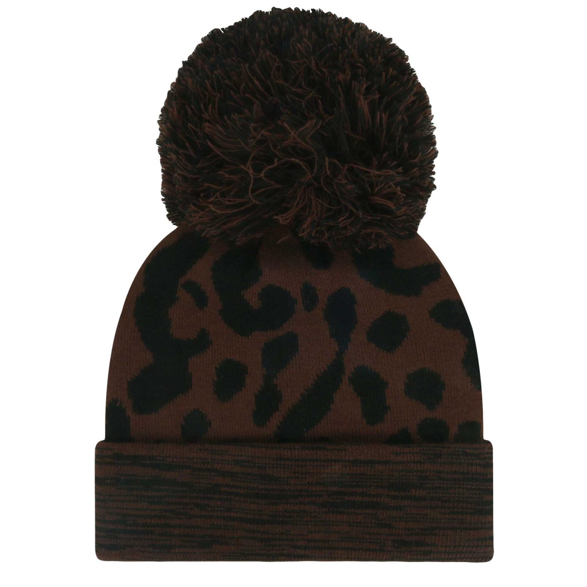 New York Giants womens 47 brown new york giants cacao cuffed knit hat with pom | Giants Shop