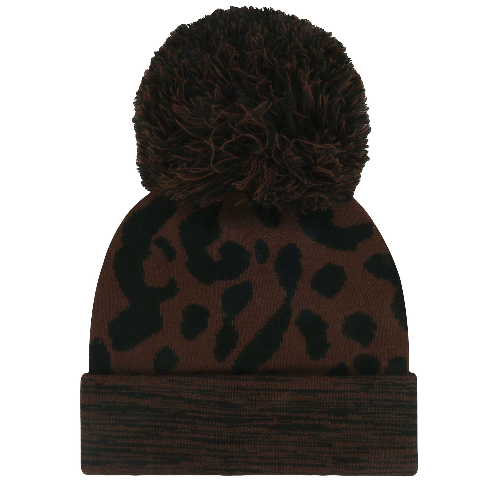 New York Giants womens 47 brown new york giants cacao cuffed knit hat with pom | Giants Shop