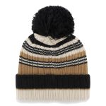 New York Giants womens 47 natural new york giants barista cuffed knit hat with pom | Giants Shop