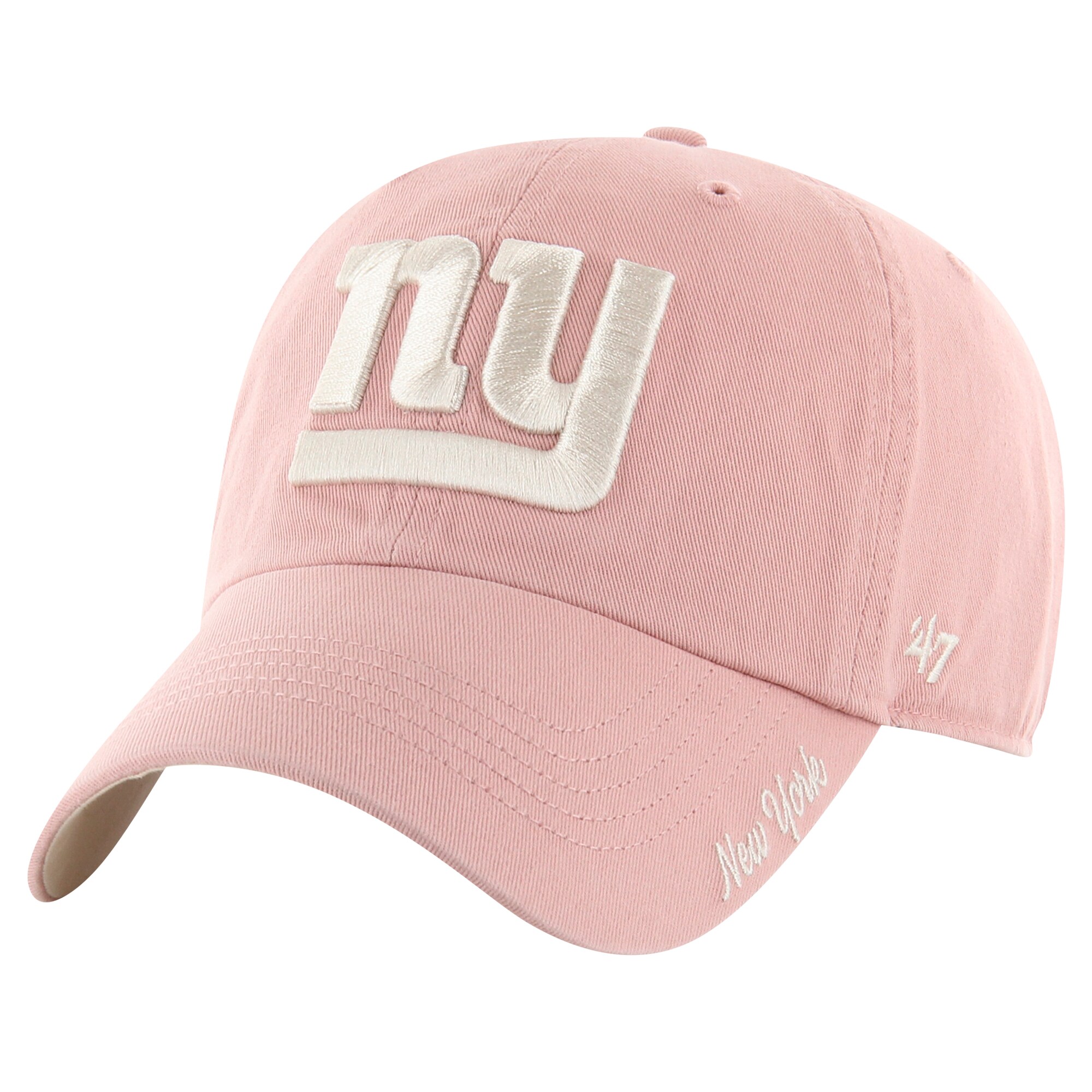 New York Giants womens 47 pink new york giants ballpark cheer dusty rose clean up adjustable hat | Giants Shop