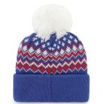 New York Giants womens 47 royal new york giants elsa cuffed knit hat with pom | Giants Shop