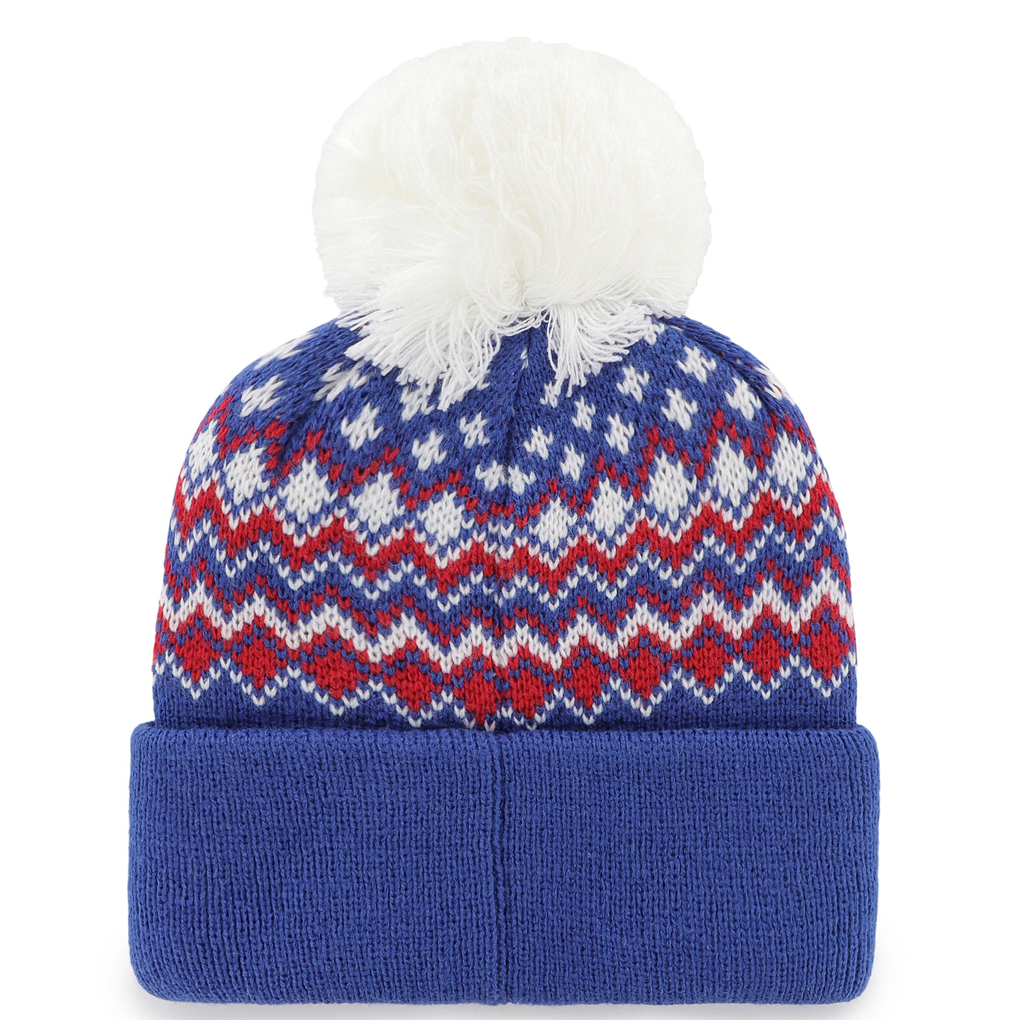New York Giants womens 47 royal new york giants elsa cuffed knit hat with pom | Giants Shop