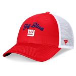New York Giants womens fanatics red new york giants slogan trucker adjustable hat | Giants Shop