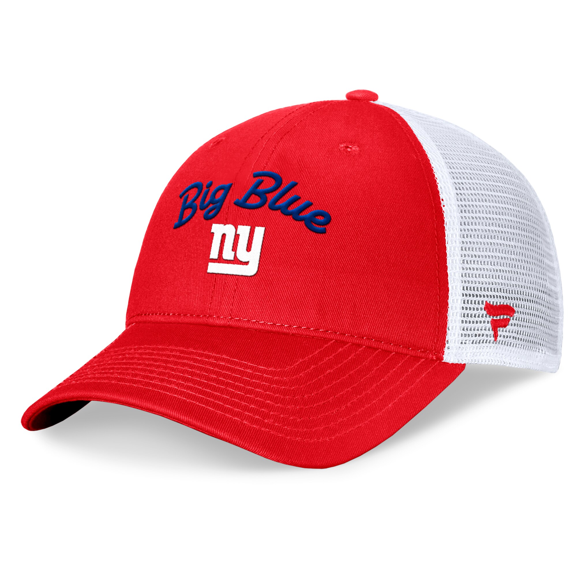 New York Giants womens fanatics red new york giants slogan trucker adjustable hat | Giants Shop
