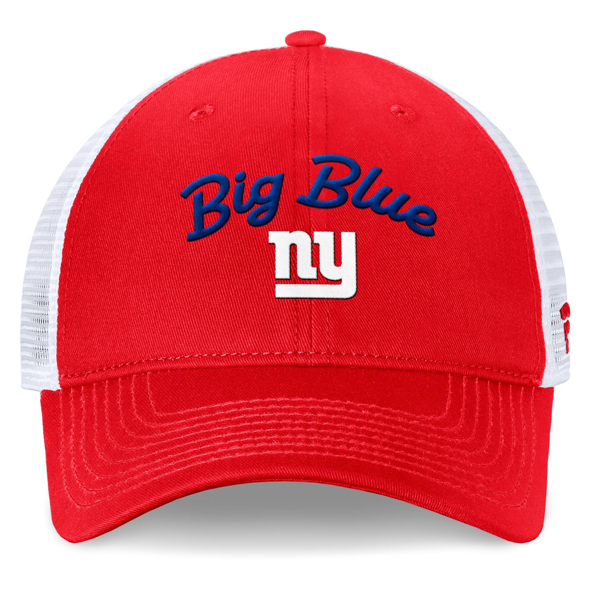 New York Giants womens fanatics red new york giants slogan trucker adjustable hat | Giants Shop