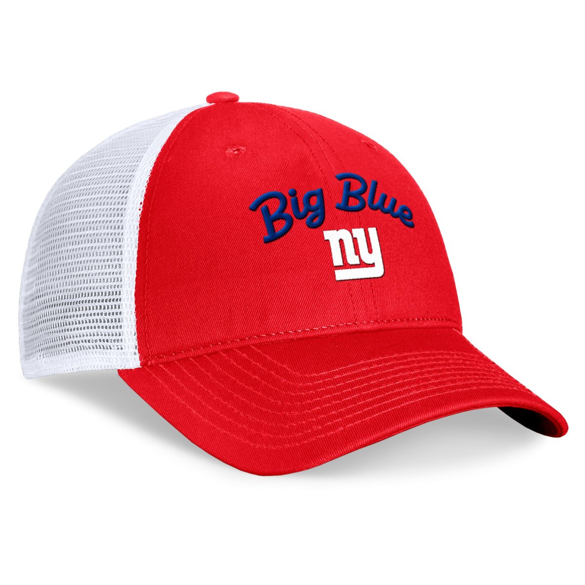 New York Giants womens fanatics red new york giants slogan trucker adjustable hat | Giants Shop