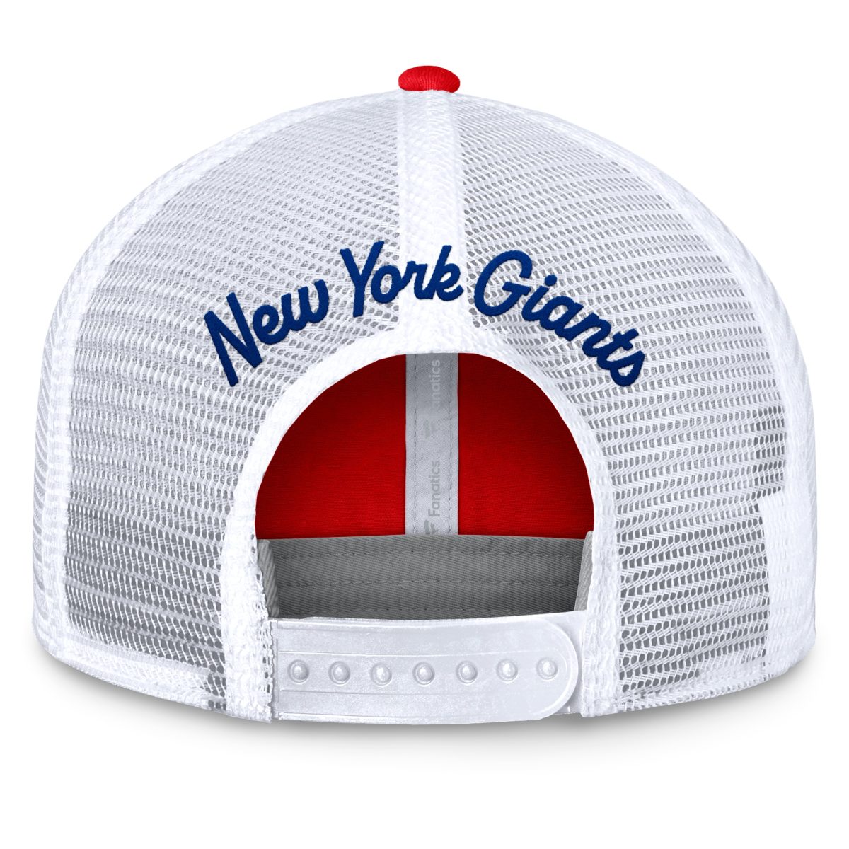 New York Giants womens fanatics red new york giants slogan trucker adjustable hat | Giants Shop
