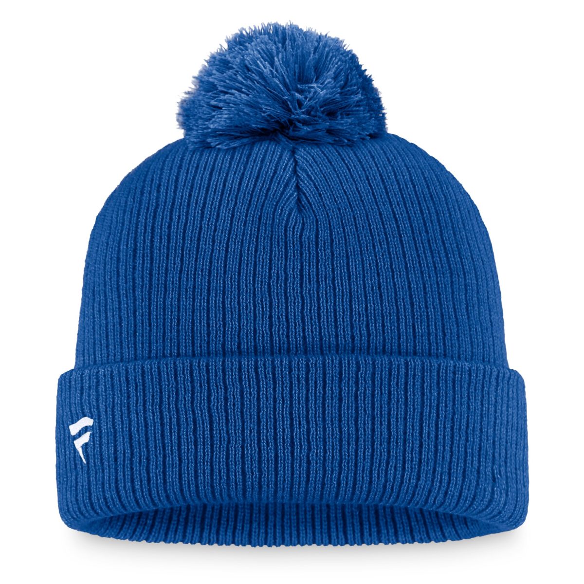 New York Giants womens fanatics royal new york giants logo cuffed knit hat with pom | Giants Shop