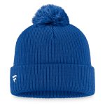 New York Giants womens fanatics royal new york giants logo cuffed knit hat with pom | Giants Shop