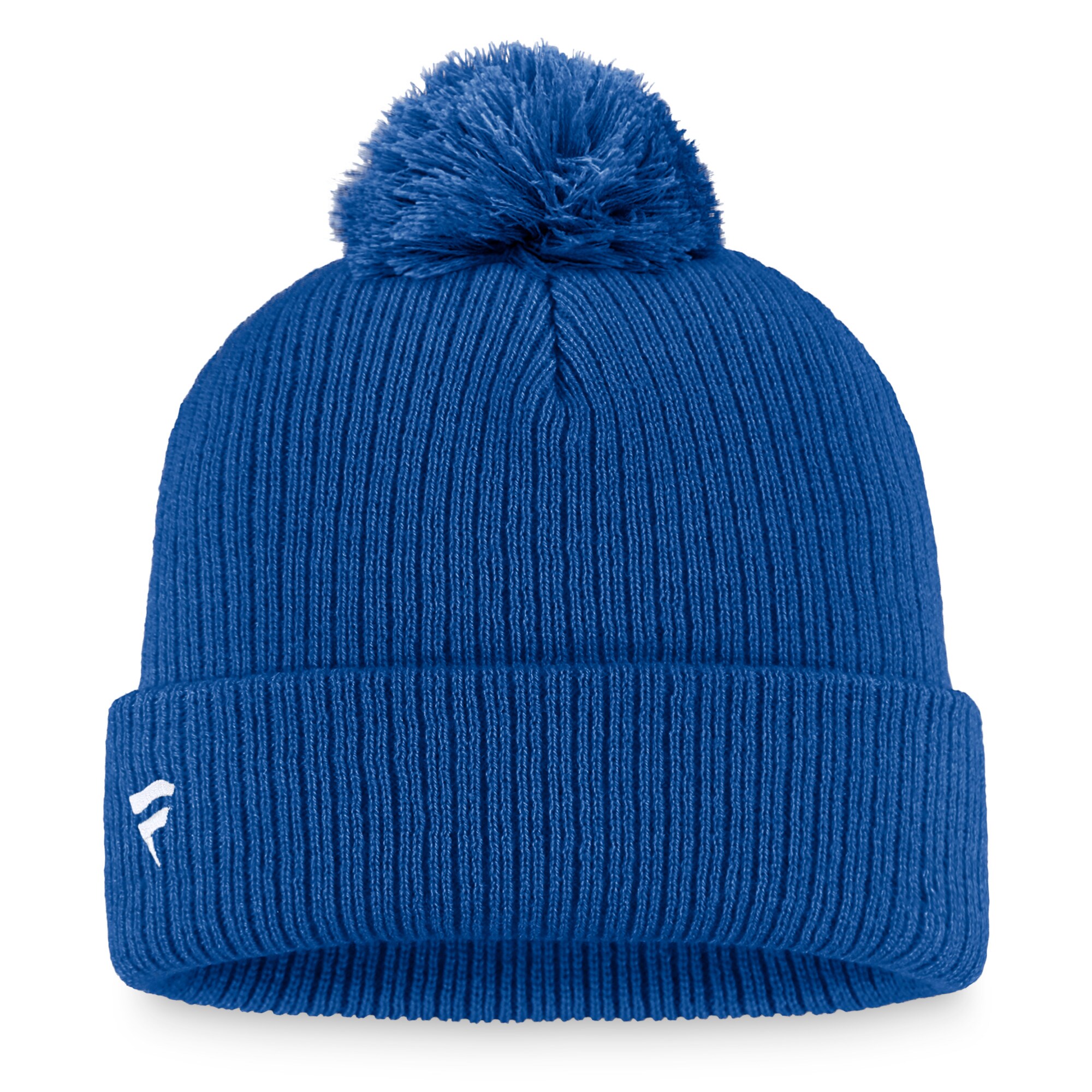 New York Giants womens fanatics royal new york giants logo cuffed knit hat with pom | Giants Shop