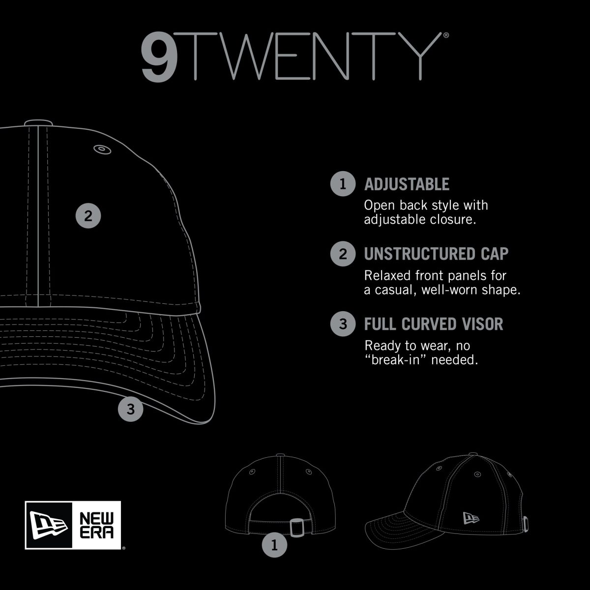 New York Giants womens new era black new york giants cece 9twenty adjustable hat | Giants Shop