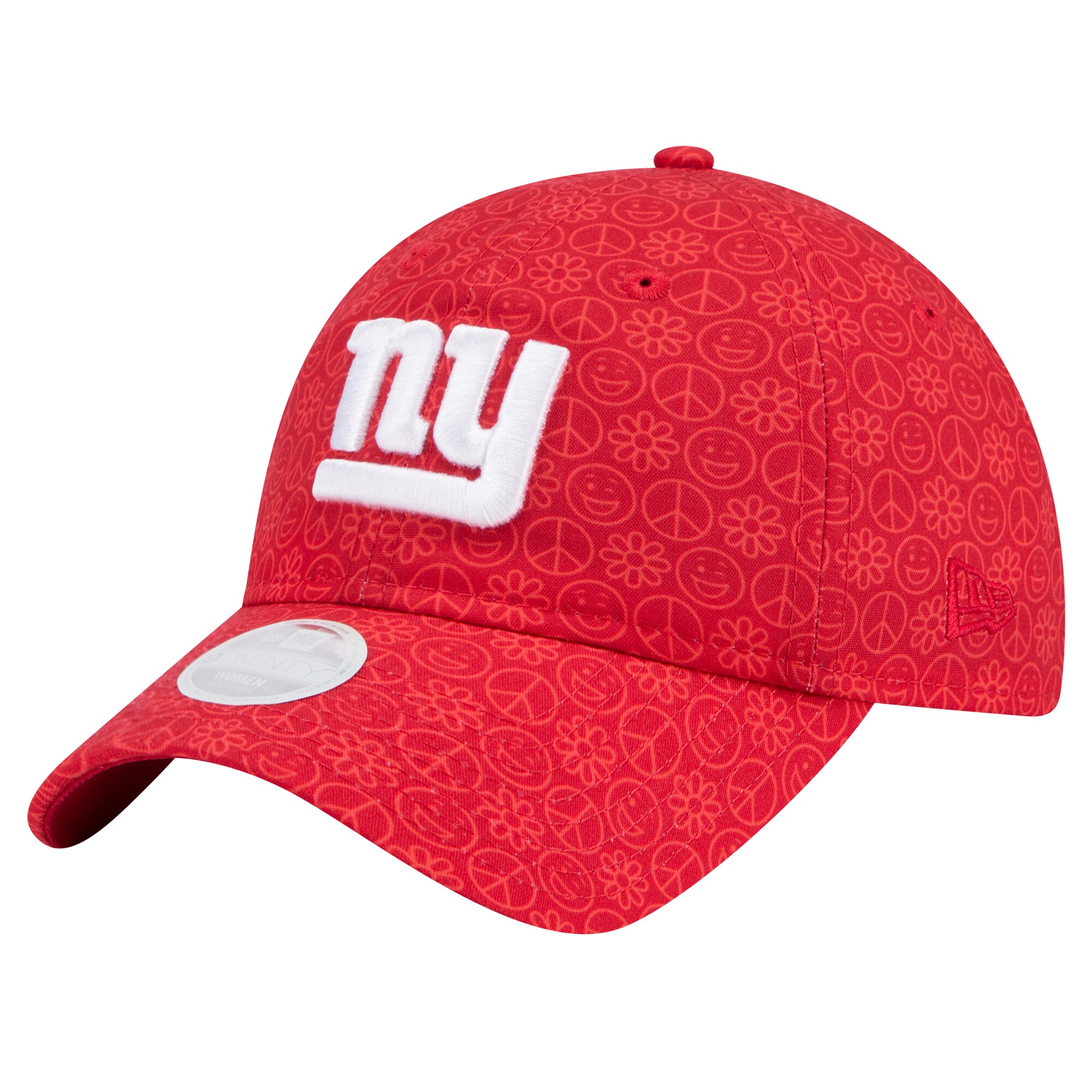 New York Giants womens new era red new york giants smiley 9twenty adjustable hat | Giants Shop