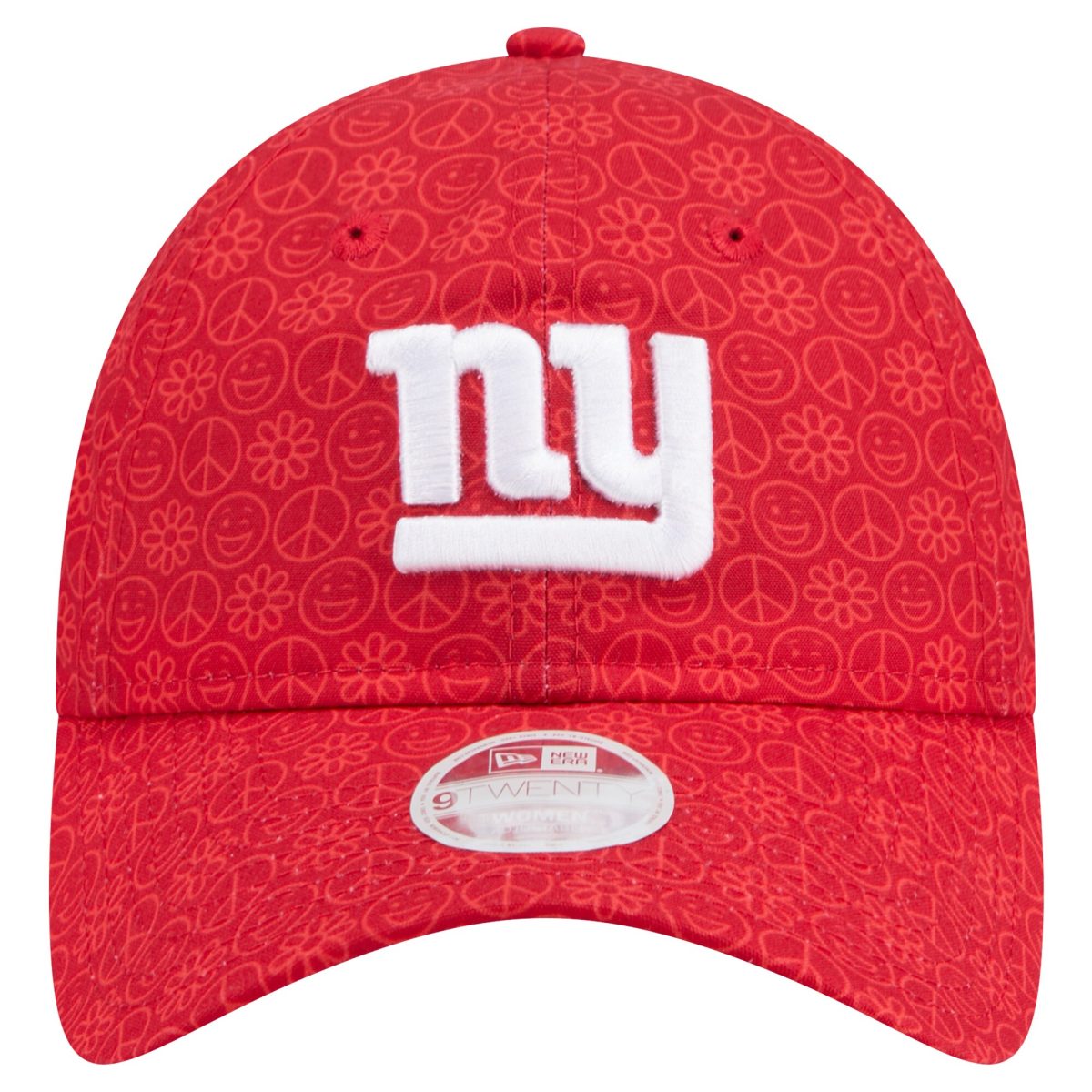 New York Giants womens new era red new york giants smiley 9twenty adjustable hat | Giants Shop