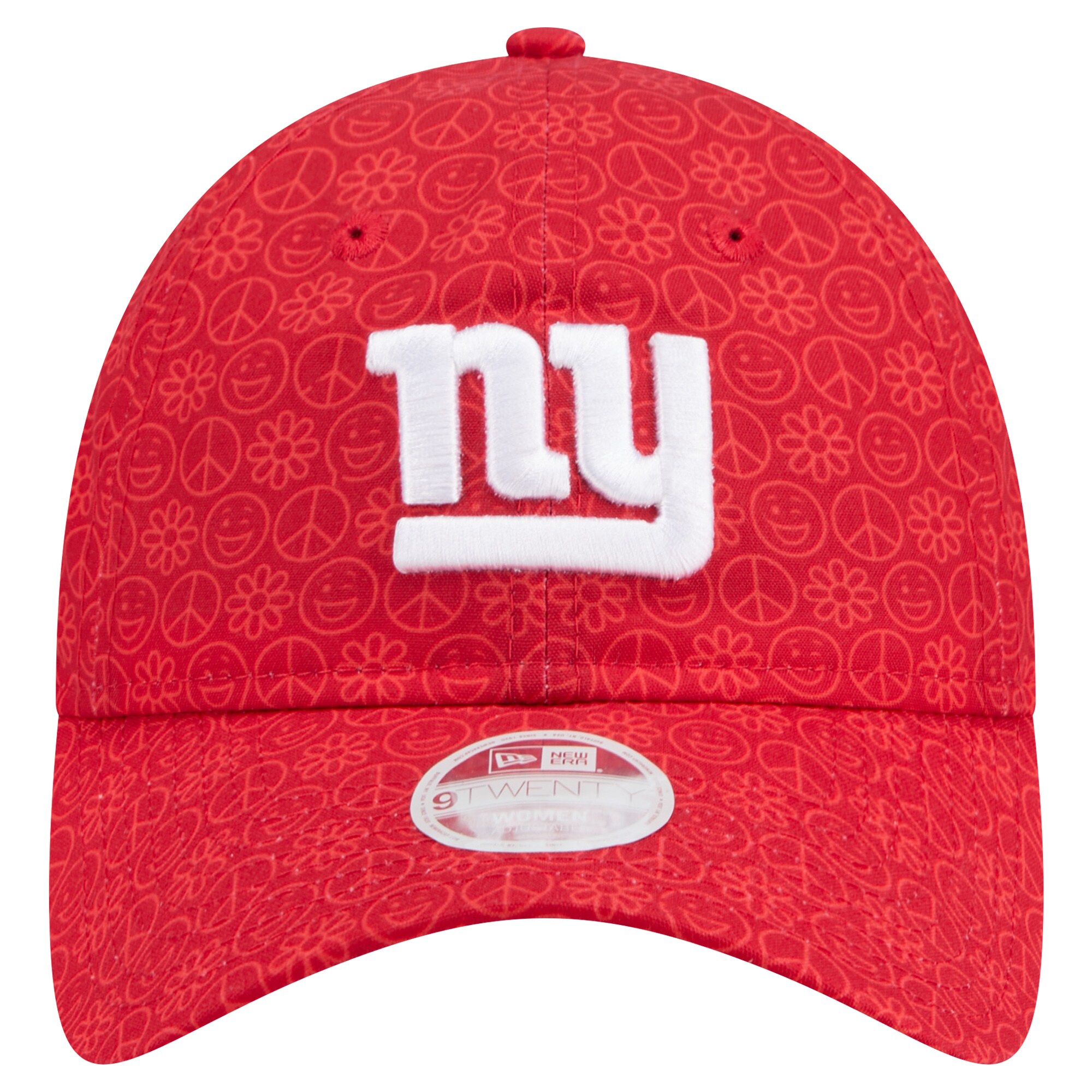 New York Giants womens new era red new york giants smiley 9twenty adjustable hat | Giants Shop