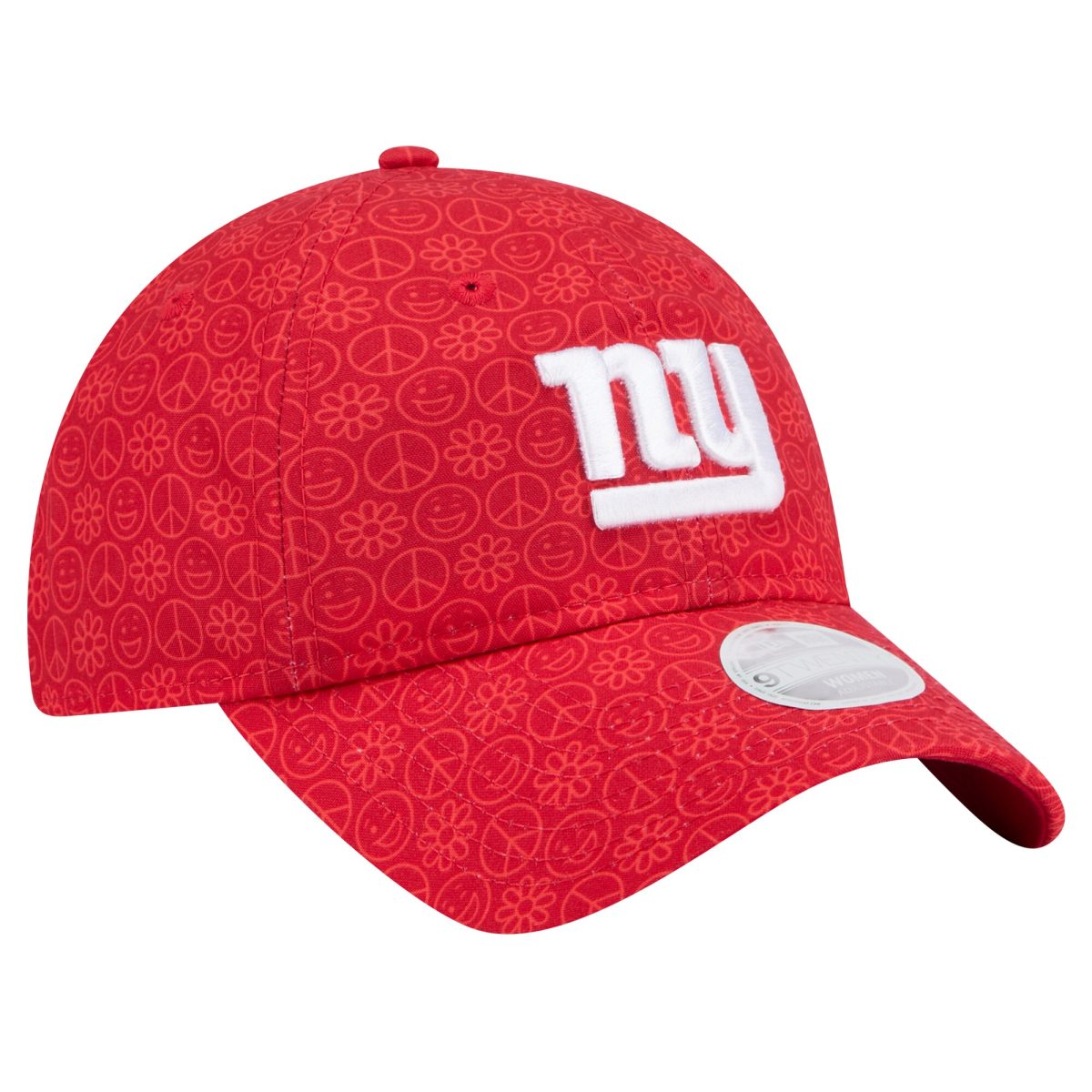 New York Giants womens new era red new york giants smiley 9twenty adjustable hat | Giants Shop