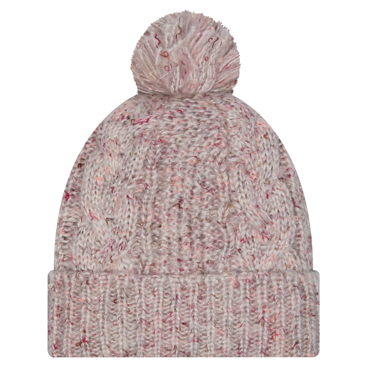 New York Giants womens new era stone new york giants trendy tone cuffed knit hat with pom | Giants Shop