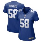 New York Giants womens nike bobby okereke royal new york giants game player jersey | Giants Shop