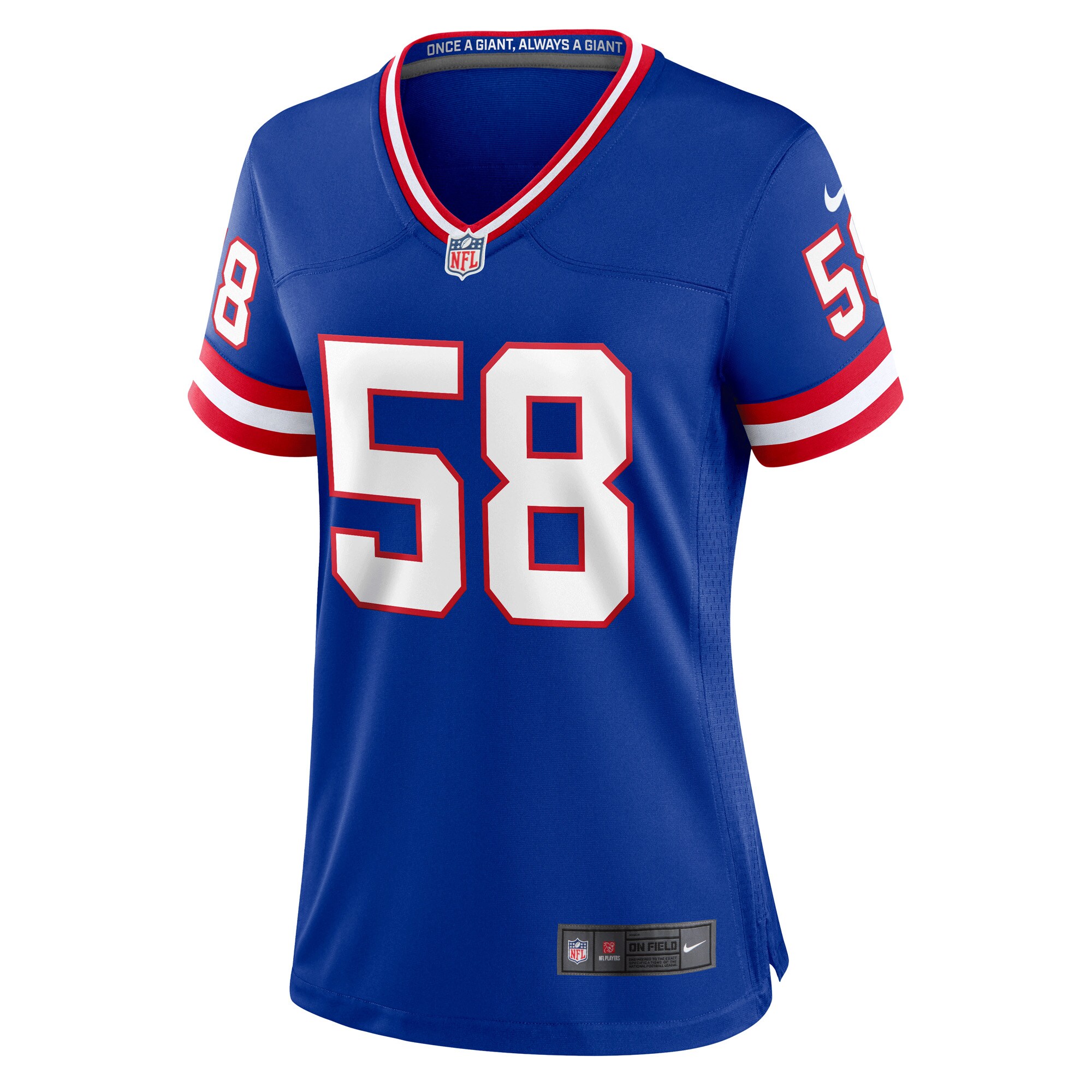 New York Giants womens nike carl banks royal new york giants classic retired player game jersey | Giants Shop