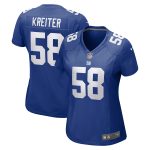 New York Giants womens nike casey kreiter royal new york giants game jersey | Giants Shop