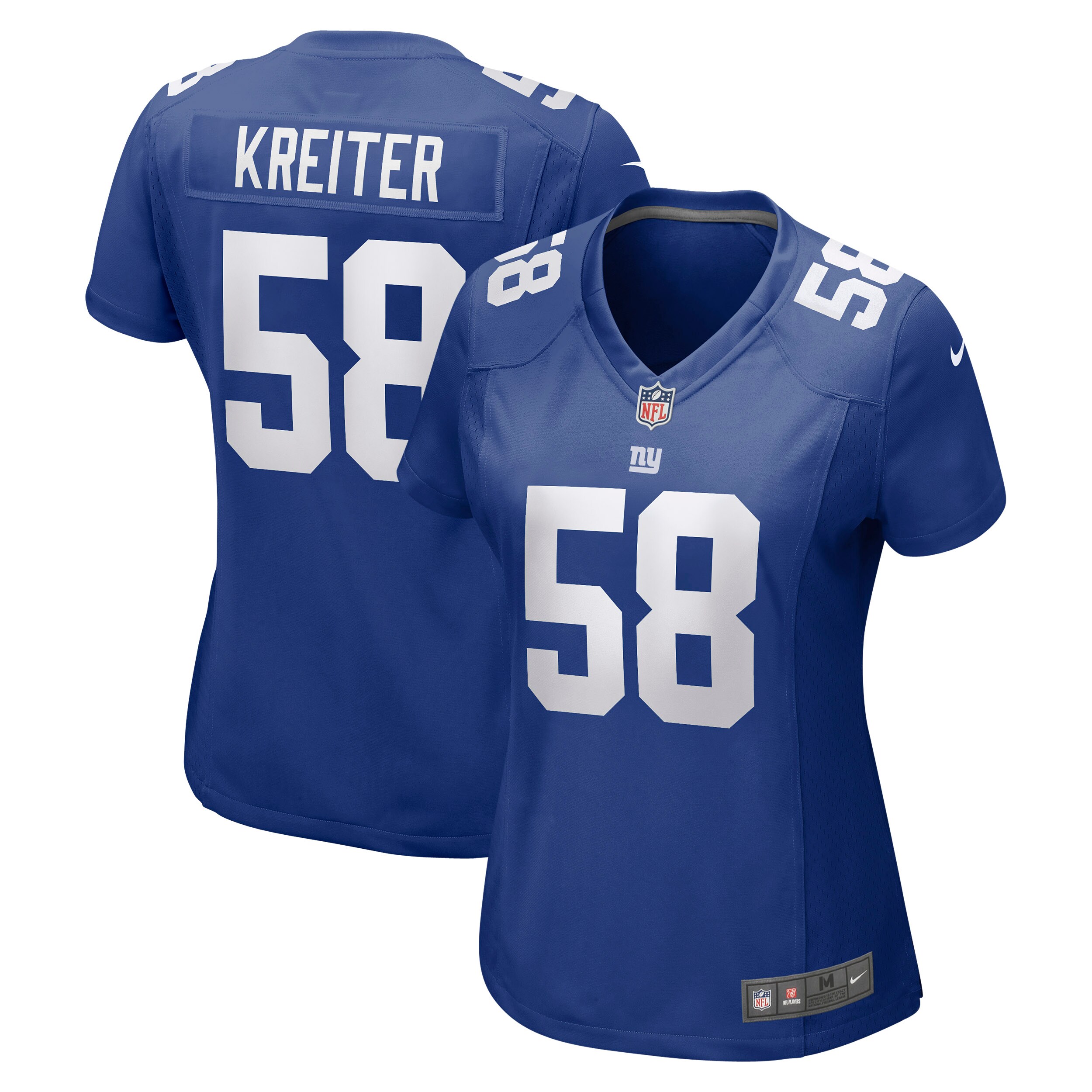 New York Giants womens nike casey kreiter royal new york giants game jersey | Giants Shop