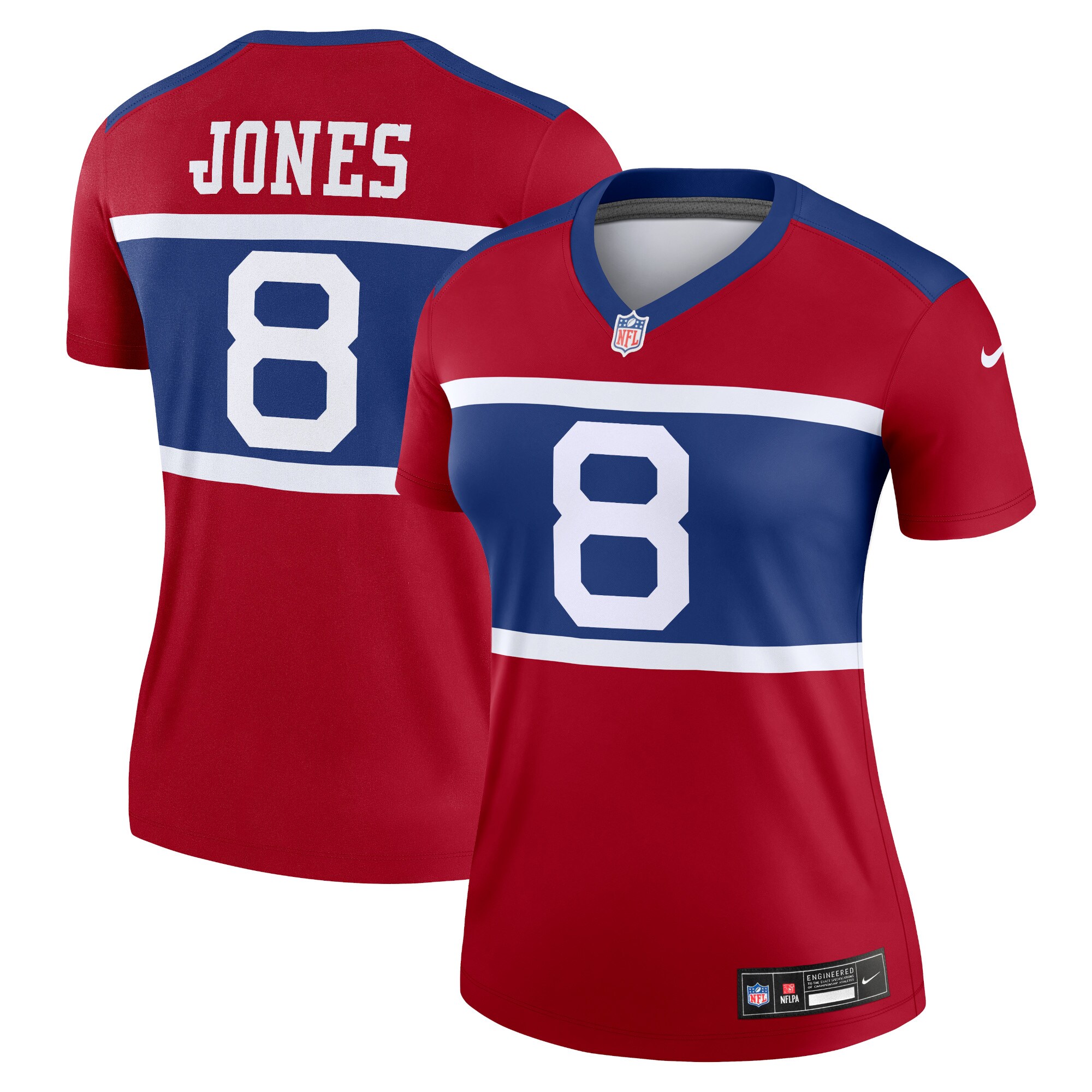 New York Giants womens nike daniel jones red new york giants alternate legend player performance top | Giants Shop