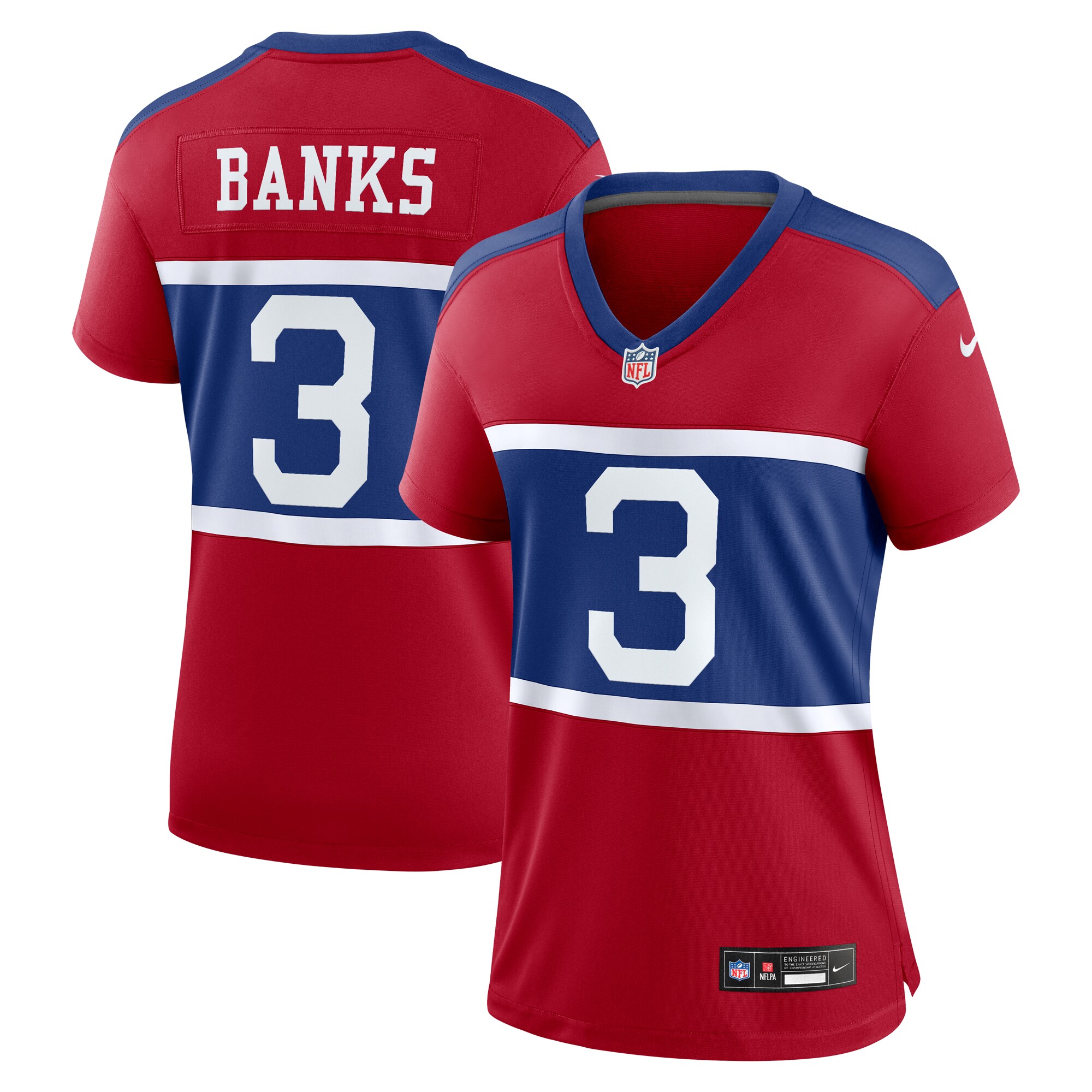 New York Giants womens nike deonte banks century red new york giants alternate player game jersey | Giants Shop