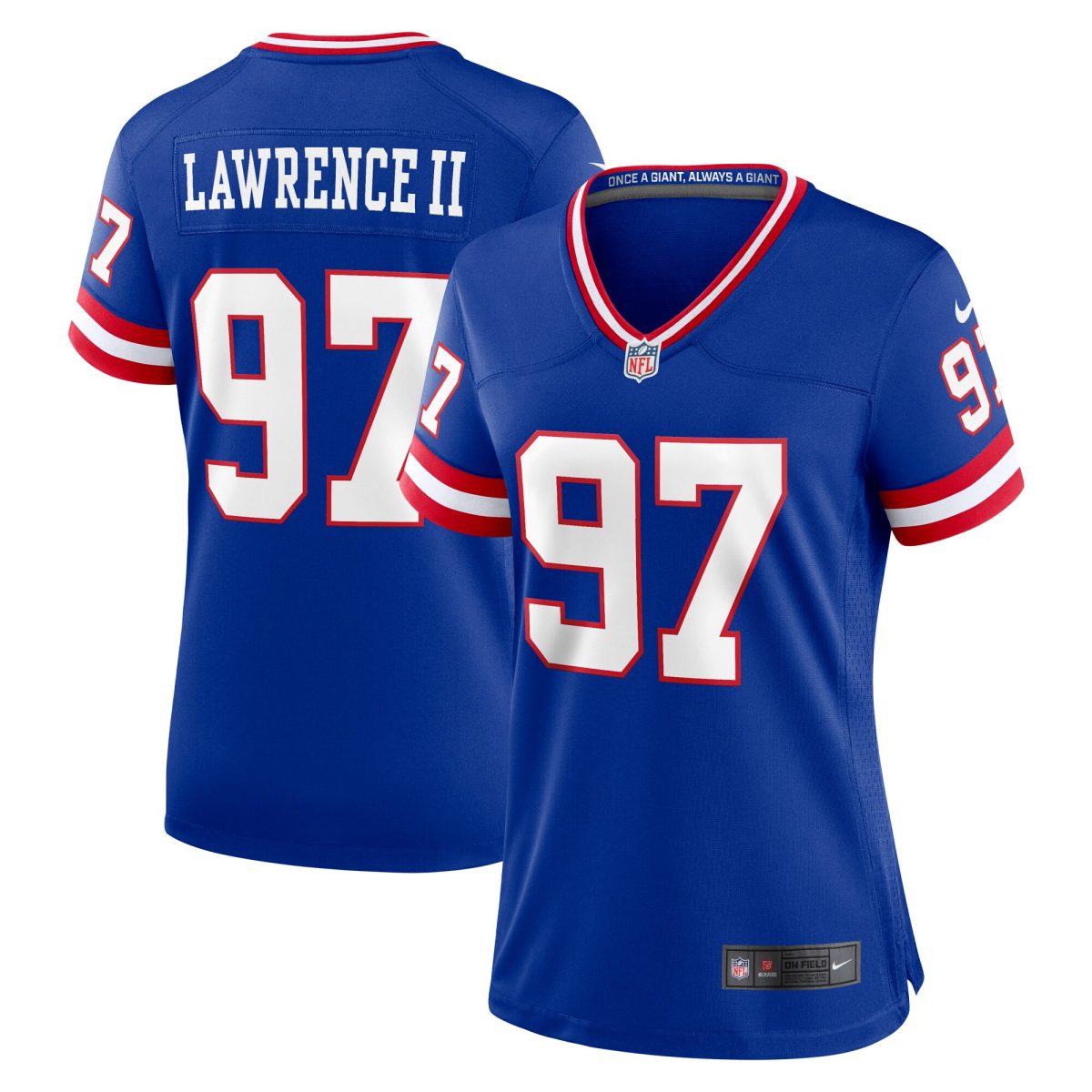New York Giants womens nike dexter lawrence ii royal new york giants classic game player jersey | Giants Shop